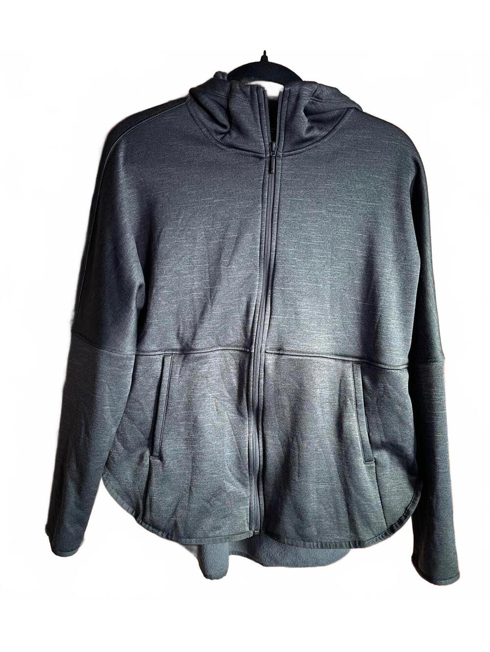 The North Face Women's Gray Full-Zip Hoodie Jacket Medium
